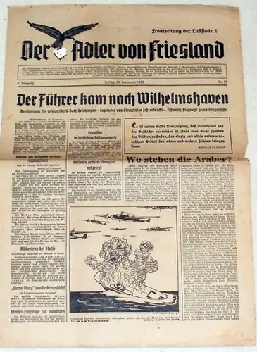 Der Adler von Friesland - Frontzeitung der Luftflotte 2. - 1. Jahrgang -  Nr. 23  vom 29. September 1939. 