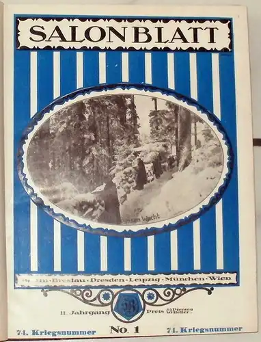 SALONBLATT  11. Jahrgang 1916 (Hefte 1 - 26) - Moderne illustrierte Wochenschrift für Gesellschaft, Theater, Kunst und Sport. 