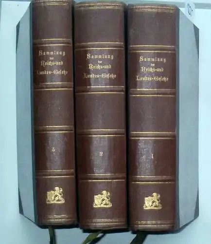 Wolff, Hermann (Hrg.): Sammlung der Reichs- und Landesgesetze für das Herzogthum Braunschweig.  3 Bände KOMPLETT !. 