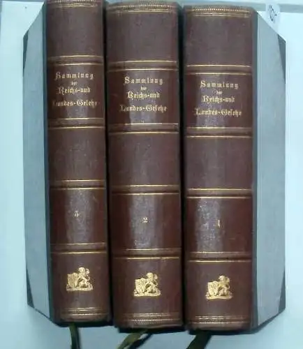 Wolff, Hermann (Hrg.): Sammlung der Reichs- und Landesgesetze für das Herzogthum Braunschweig.  3 Bände KOMPLETT !. 