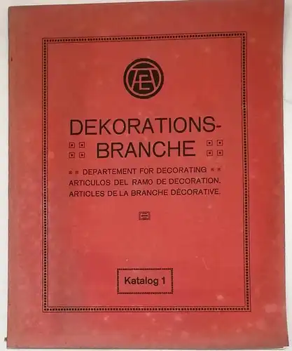 Dekorationsbranche .- Katalog 1. 