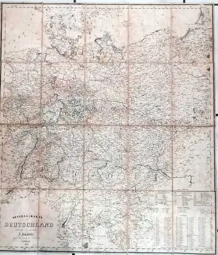 Handtke, F: General-Karte von Deutschland. - entworfen und gezeichnet von F. Handtke.  Verhältniss 1:1791000. 
