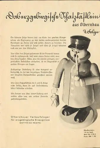Das erzgebirgische Schatzkästlein aus Olbernhau. 7. Folge - Olbernhauer Verkaufslager für erzgebirgische Erzeugnisse. 
