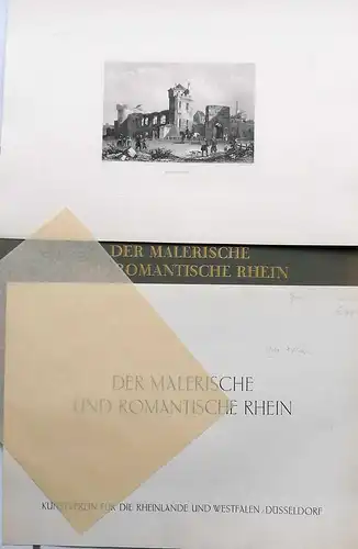 Der malerische und romantische Rhein. -- 12 Stahlstichtafeln in Mappe (Abzüge von den Original-Platten). 