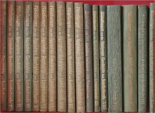 Mitteilungen aus der lippischen Geschichte und Landeskunde.  1. jahrgang 1903 bis XVII. Jahrgang 1939 - 17 Bände !. 