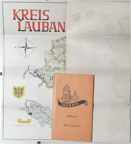 Bildkarte Kreis Lauban in Schlesien. 