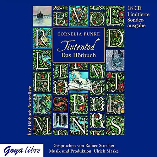 Funke, Cornelia und Rainer Strecker: Tintentod : das Hörbuch. 18 CD´s KOMPLETT ! limitierte Sonderausgabe ! Cornelia Funke. Gesprochen von Rainer Strecker. Musik und Produktion: Ulrich Maske / Goya LiT; Hr2-Hörbuch-Bestenliste. 