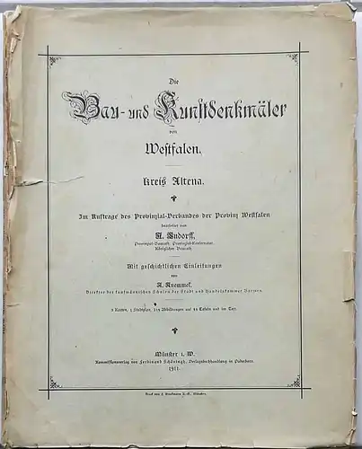 Ludorff, A: Die Bau- und Kunstdenkmäler von Westfalen.  - Kreis Altena. 