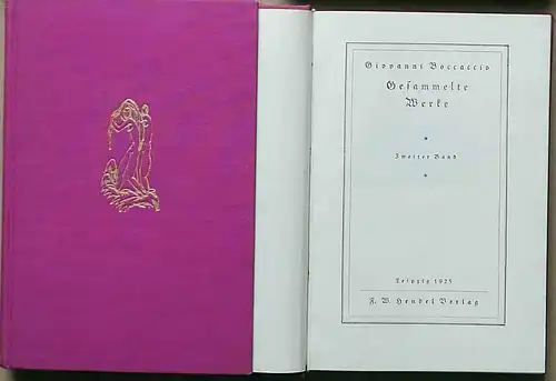 Boccaccio, Giovanni: Gesammelte Werke.  2 Bände KOMPLETT !. 