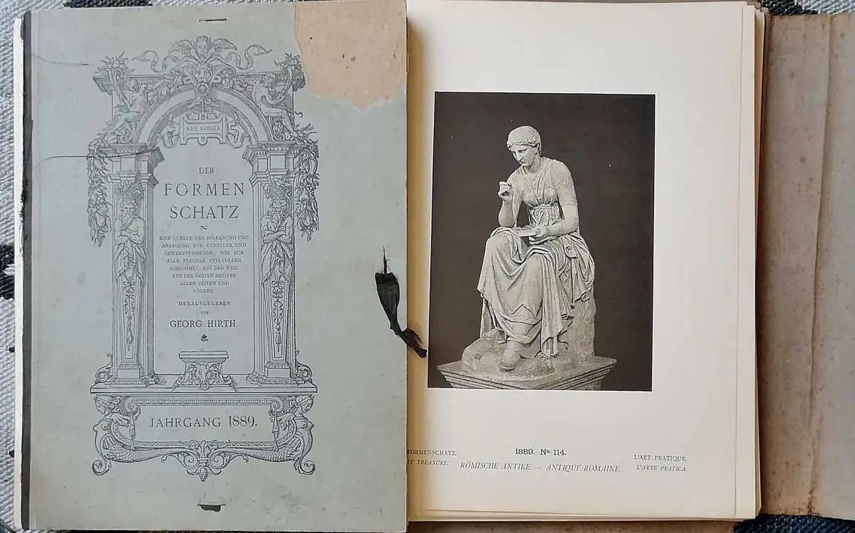 Hirth, Georg: Der Formenschatz. - Eine Quelle der Belehrung und Anregung für Kübstler und Gewerbetrebende, wie für alle Freunde stilvoller Schönheit, aus den Werken der besten Meister aller Zeiten und Völker. 