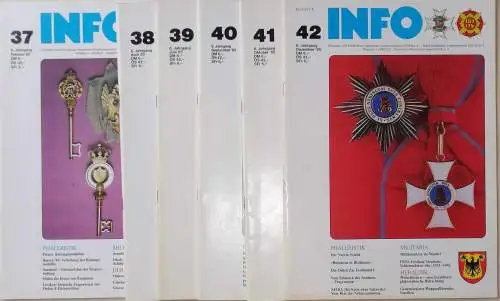 Nimmergut, Jörg: INFO - 6. Jahrgang 1985  - Hefte 37 bis 42 (Januar bis Dezember) - hrg. Freundes- und Förderkreis Deutsches Ordensmuseum / Wappen-Herold - Dt.Heraldische Ges. 