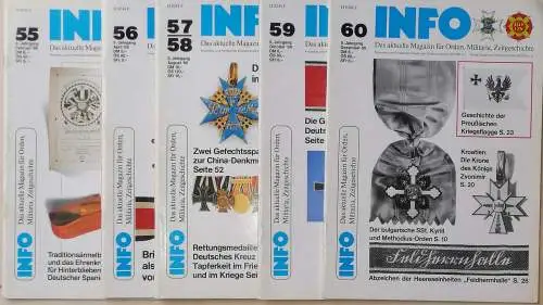 Nimmergut, Jörg: INFO - 9. Jahrgang 1988  - Hefte 55 bis 60 (Januar bis Dezember) - hrg. Freundes- und Förderkreis Deutsches Ordensmuseum / Wappen-Herold - Dt.Heraldische Ges. 