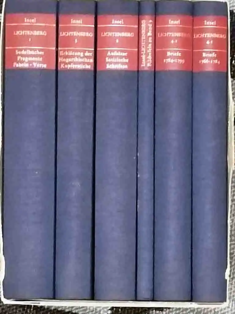Lichtenberg, Georg Christoph: Schriften und Briefe. (KOMPLETT in 6 Bänden !) - Herausgegeben von Wolfgang Promies. 