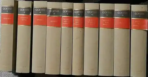 Goethe, Johann Wolfgang von: Goethes Werke - - Auswahl in 10 Bänden. ( KOMPLETT ) - Nach dem Text der Artemis Gedenkausgabe der Werke Goethes. Mit einem Nachwort von Dieter Borchmeyer und Anmerkungen von Annalisa Viviani, Peter Huber u. a. 