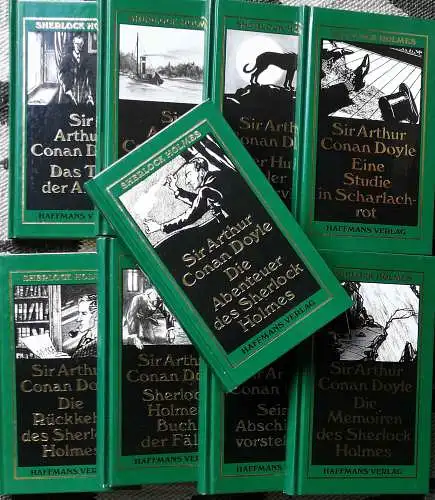 Doyle, Arthur Conan: Sherlock Holmes - Sämtliche Werke in 9 Bänden KOMPLETT ! (4 Bände Romane + 5 Bände Erzählungen.). 
