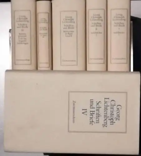 Lichtenberg, Georg Christoph: Schriften und Briefe. (KOMPLETT in 6 Bänden !) - Herausgegeben von Wolfgang Promies. 