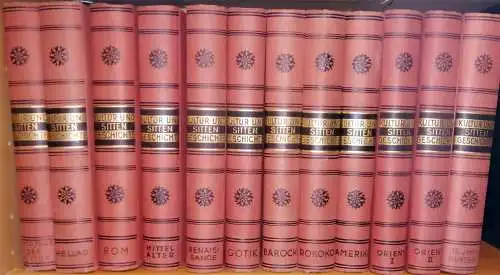 Gleichen-Ruszwurm, Alexander von und Friedrich Wencker: Kultur- und Sittengeschichte aller Zeiten und Völker. Aus den Meisterwerken der Kulturgeschichtsschreibung. 24 Bände in 12 Bänden - so KOMPLETT !. 