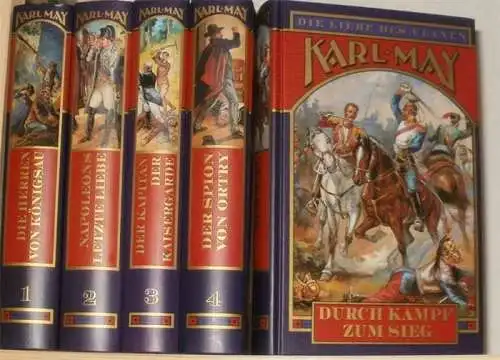 May, Karl: Die Liebe des Ulanen. - Roman aus der Zeit des Deutsch-Französischen Krieges. (Bände 1 bis 5 = komplett!) : Die Herren von Königsau...