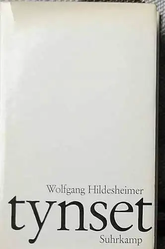 Hildesheimer, Wolfgang: Tynset. - Roman. 