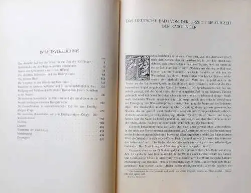 MARTIN, Alfred: Deutsches Badewesen in vergangene Tagen nebst einem Beitrag zur Geschichte der deutschen Wasserheilkunde. 