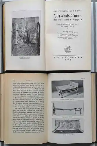 Carter, Howard und A. C. Mace: Tut-ench-Amun. - Ein ägyptisches Königsgrab. Entdeckt von Earl of Carnarvon und Howard Carter.  --  3 Bände. 