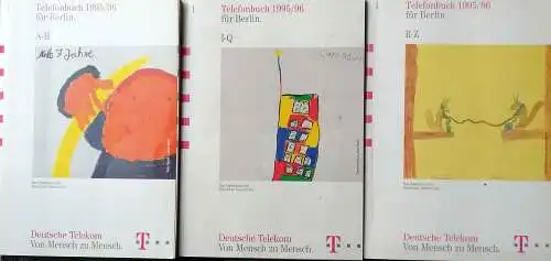 Telefonbuch 1995/96 für Berlin   A - Z. 3 Bände KOMPLETT !. 