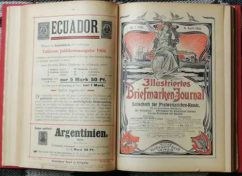 Illustrirtes (Illustriertes) Briefmarken-Journal.  - XXXVII. Jahrgang 1910. - Organ für die Gesamt-Interessen der Briefmarkenkunde. 