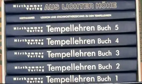 Tempellehren.    7 Bände  KOMPLETT im Schuber ! - Band 1 bis Band 5, Band 6: Aus Lichter Höhe (Blavatsky), Band 7 Kleines okkultes Lexikon und Stichwortverzeichnis. 