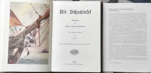 Stevenson, Robert Louis: Die Schatzinsel. - Roman. Mit Beilageblatt zur Buchgeschichte von Dr. heinrich Pleticha. 