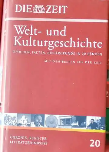 Hogen, Hildegard (Herausgeber): Die Zeit, Welt- und Kulturgeschichte : Epochen, Fakten, Hintergründe in 20 Bänden ; mit dem Besten aus der Zeit. [Projektleitung Hildegard Hogen]. 