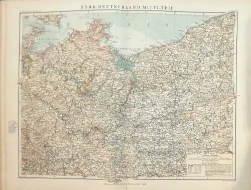 E. DEBES´ Neuer Handatlas. - 61 Haupt- und 124 Nebenkarten in Farbendruck. mit alphabet. Namensverzeichnis. 