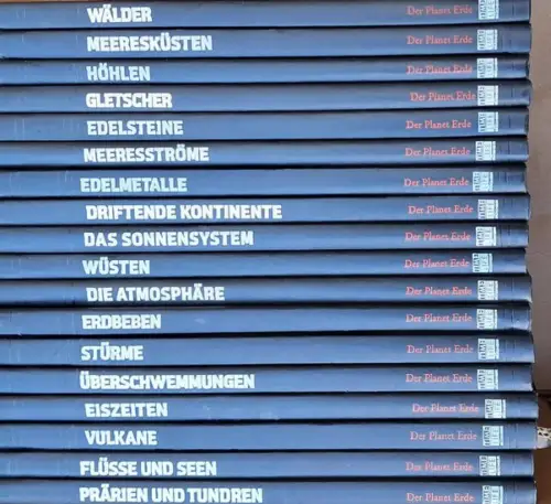 Time Life Redaktion: Planet Erde  KOMPLETT  in 18 Bänden ! Die Reihe umfaßt die Bände   1. Das Sonnensystem. 2. Die Atmosphäre.. 