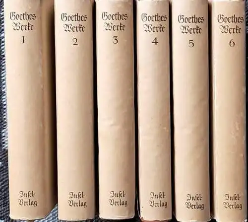 Goethe, Johann Wolfgang von: Goethes Werke in sechs Bänden.  KOMPLETT !  mit Schutzumschlägen ! - Im Auftrage der Goethe-Gesellschaft ausgewählt und herausgegeben von Erich Schmidt. 