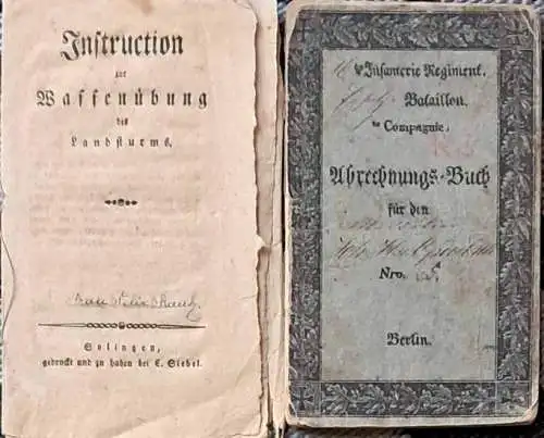 Instruction zur Waffenübung des Landsturms. 