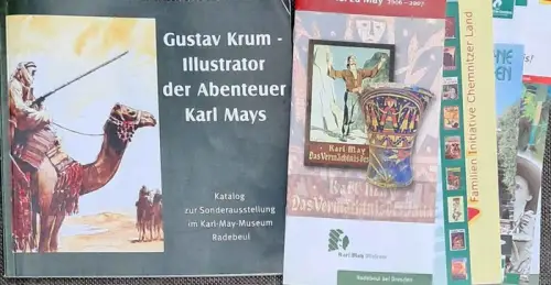 Gustav Krum  - Illustrator der Abenteuer Karl Mays.   SIGNIERT ! - Katalog zur Sonderausstellung im Karl-May-Museum Radebeul. 