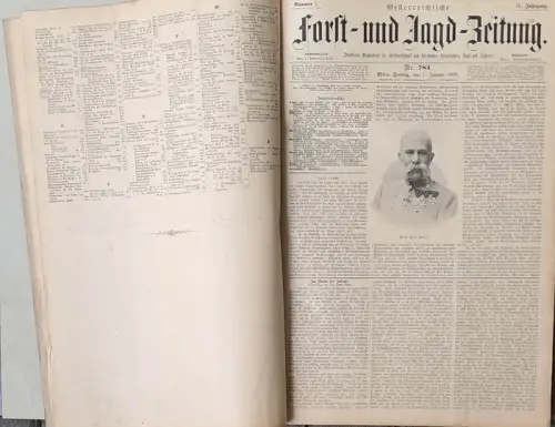Österreichische Forst- und Jagd-Zeitung - 16. Jahtgang 1898. - Illustirtes Wochenblatt fpr Forstwirthschaft und Holzhandel, Holzindustire, Jagd und Fischerei.  Redigiert von Oberforstmeister Jos. C. Reinelt. 