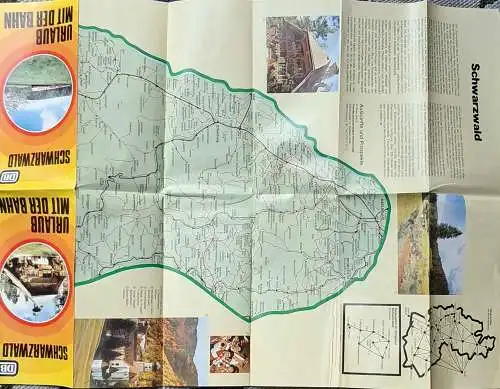 DB - Werbe-Faltprospekt der Bundesbahn "Urlaub mit der Bahn" - Schwarzwald. vom 1. Oktober 1979. 