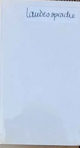 Enzensberger, Hans Magnus: landessprache. - Gedichte. (Mit dem beiliegenden 4-seit. Beilagezettel !).