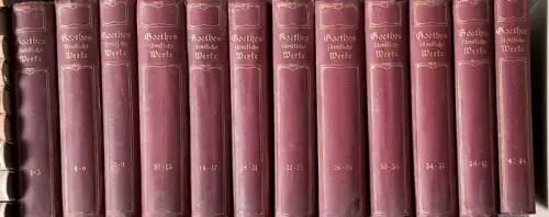 Goethe, Johann Wolfgang von: Sämtliche Werke  KOMPLETT ! - Vollständige Ausgabe in 44 Bänden. Mit Einleitung von L. Geiger.  (44 Bände in 12 Bänden  KOMPLETT !. 