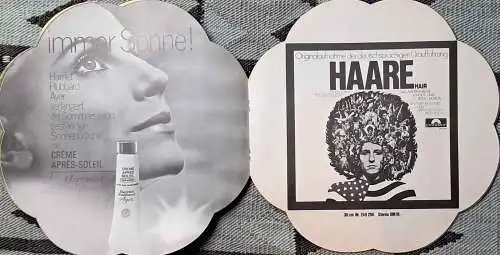 HAIR - Original-Programmheft in Blumen-Umriß. 