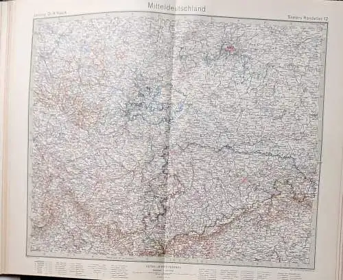 Stieler, Adolf: Stielers Hand-Atlas.  - Hundertjahr-Ausgabe. - (begr. von Adolf Stieler. Bearb. unter der Leitung von Hermann Habenicht). 