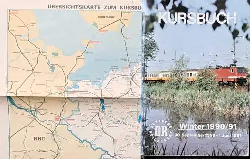 Kursbuch Winter 1990 / 91 der Deutschen Reichsbahn. - gültig ab: 30. September 1990 bis 1. Juni 1991. 