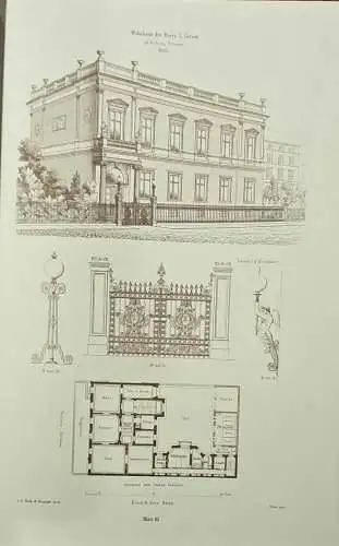Berger, Manfred (Hrg.): Atlas Wohn- und Bürgerhäuser 1846 - 1902 Reprint aus 31 Jahrgängen der 1851-1904 erschienen Zeitschrift für Bauwesen. 