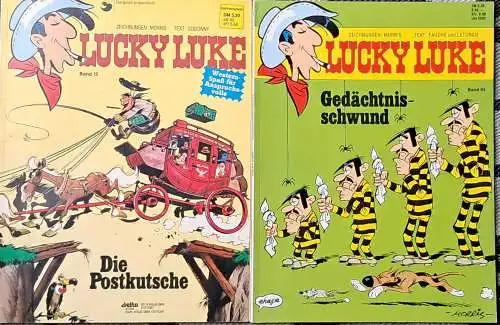 Lucky Luke.  Konvolut Hefte 15 bis 63 !  -- zusammen 48 Hefte ! Zeichn.: Morris und Text: Goscinny. 