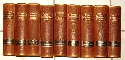 Herders Konversations-Lexikon -  Prachtausgabe in 8 Bänden  + 1 Ergänzungs-Band (9 Bände KOMPLETT). 