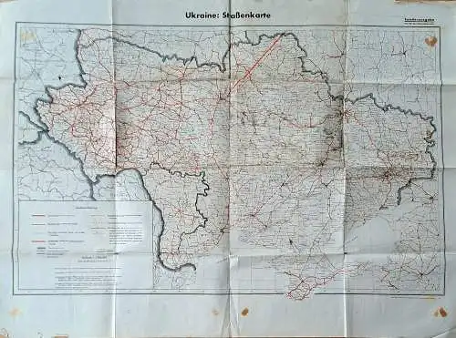 Ukraine: Straßenkarte M 1:1.500 000 - Sonderausgabe - Nur für den Dienstgebrauch. 