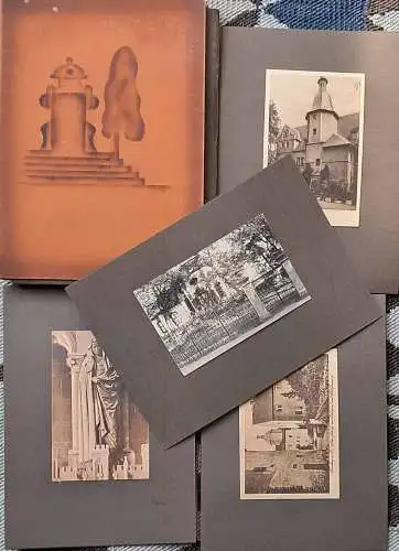 Dornburg an der Saale - Die "Goethe-Schlösser" - Ansichten-Fotomappe mit 20 mont. Postkarten-Photographien. 