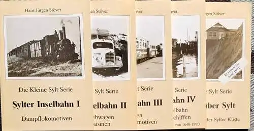 Stöver, Hans Jürgen: Sylter Inselbahn I bis  IV. KOMPLETT !   Band I: Dampflokomotiven /Band II: Leichttriebwagenund Draisinen. / Band III:  Triebwagen.. 