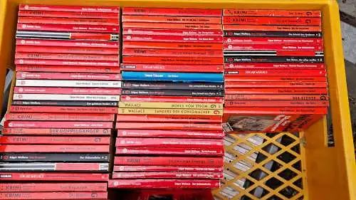 Wallace, Edgar: Romane / Kriminalromane Goldmann Verlag - rote Reihe - 65 Bände. 