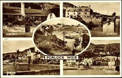 Ak Porlock Weir South West, The Ship Inn, Weir Gates, The Harbour, The Quay